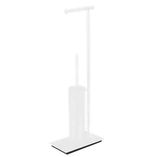 Стойка COLOMBO DESIGN SQUARE B9907.BM напольная с держателем туалетной бумаги и ершиком