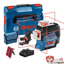 Лазерный уровень Bosch GLL 3-80 C + BM 1 + GBA 12V + L-Boxx