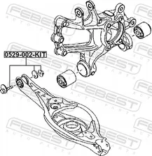 Болт развальный Febest для Mazda 3 III (BM) 2013-2018. Артикул 0529-002-KIT