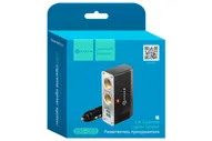 Разветвитель прикуривателя BM-003 1A 0.6M (2 гнезда, 2USB) черный DREAM