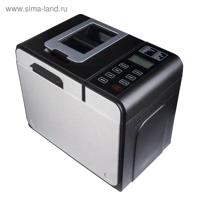 Хлебопечка Gemlux GL-BM-775, 700 Вт, 11 программ, регулировка размера, чёрно- серебристая-0