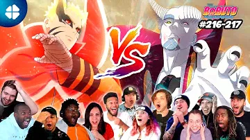 BARYON MODE Naruto 🦊🔥 MEGA Reaction MASHUP 🇯🇵😱 Boruto 216-217 [ボルト -- 海外の反応]