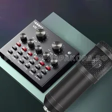 Студийный конденсаторный микрофон BM-800 с кронштейном, попфильтрами и звуковой картой